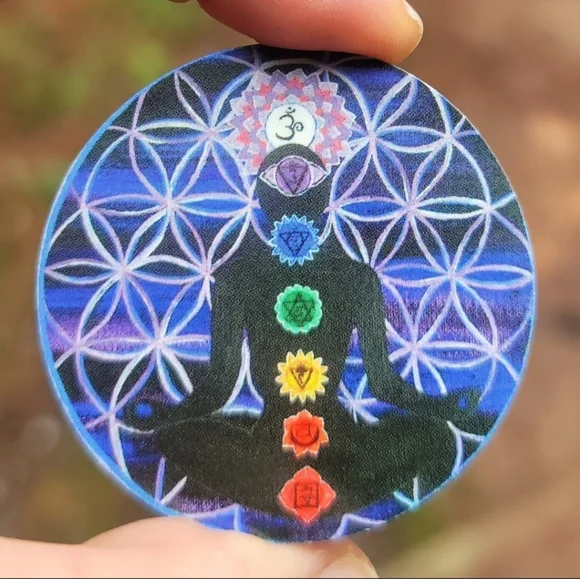 Magnet Set Rainbow Seed of Life Owl Seven Cakras Flower of Life Tree of life - Picture 4 of 16